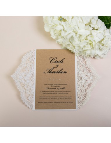 Pack Faire-part mariage Dentelle...