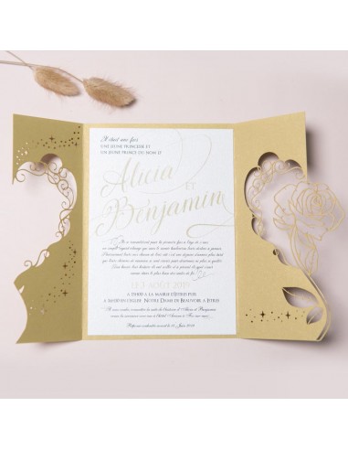 Pack Faire-part Mariage Rose de Belle...