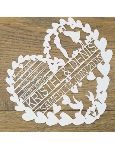 Pack Faire-Part Mariage en forme de...