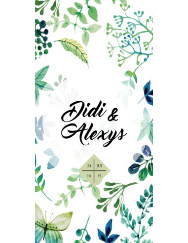 Bundle Menu Mariage Aquerelle Champêtre