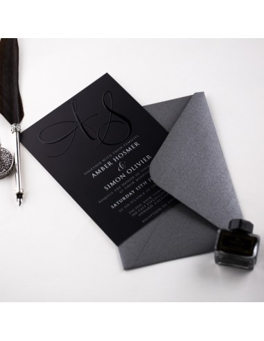 Pack Faire-part Mariage Chic en Noir...