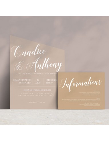 Faire-part Mariage Arche Pastel -...