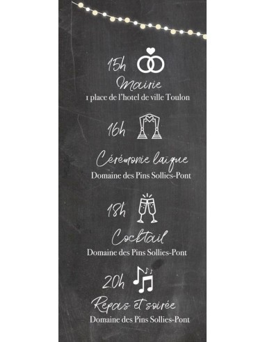 Pack Faire-part Mariage Ardoise...