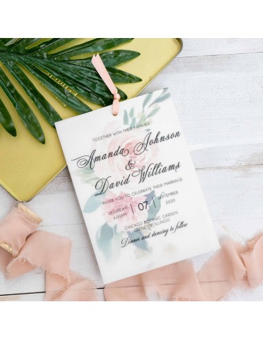 Pack Faire-part Mariage Calque et son...