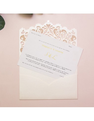 Faire-part mariage Pochette avec... Faire-part mariage Pochette avec...