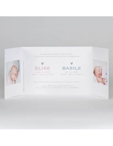Pack Faire-Part Naissance jumeaux...