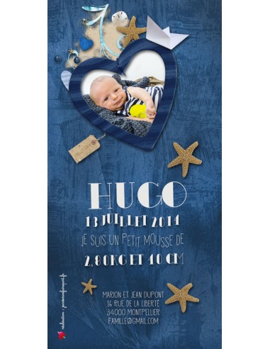 Faire-Part Naissance Magnet Thème Mer...