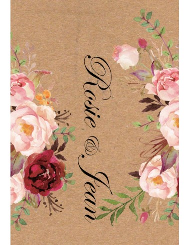 Pack Étiquette mariage roses florales...