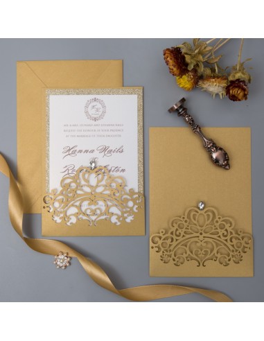 Pack Faire-part mariage Couronne de...