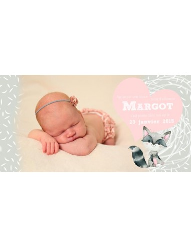 Faire-Part Naissance Magnet Raton...