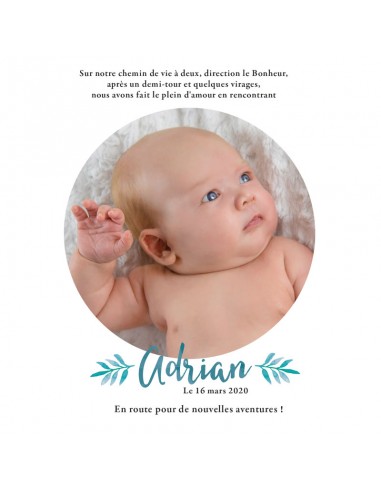 Faire-Part Naissance Magnet liberty -...