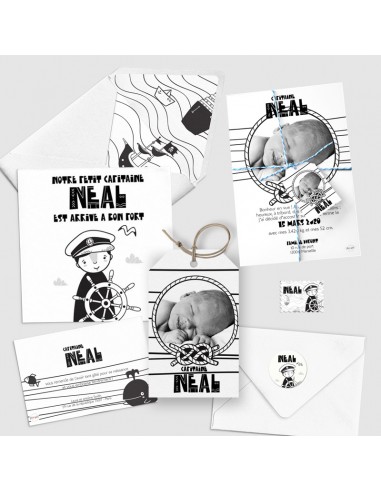 Faire-Part Naissance Magnet Marin -... Faire-Part Naissance Magnet Marin -...