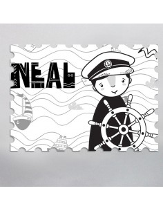 Timbre Naissance Marin - Neal