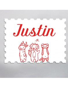 Timbre Naissance Animaux -...