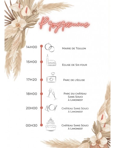 Pack Faire-part Mariage Pampa -...