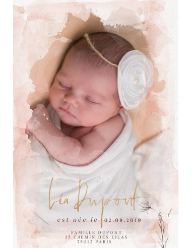 Faire-Part Naissance Magnet Aquarelle...