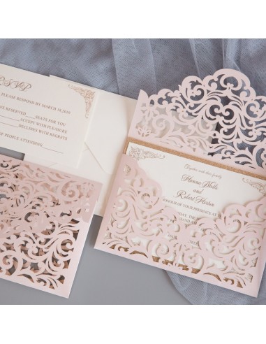 Pack Faire-part Mariage Shabby Chic -...