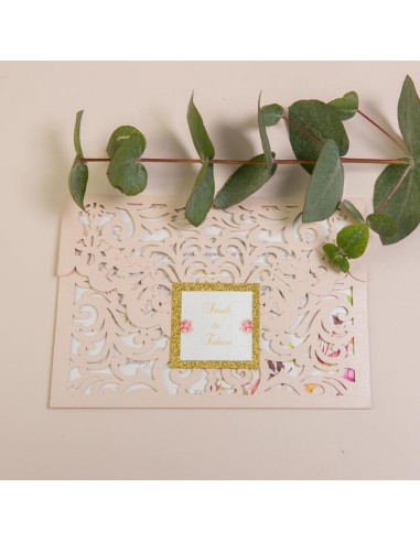 Pack Faire-part Mariage Shabby Chic -...