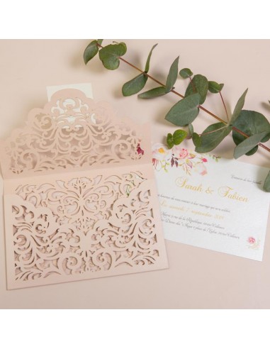 Pack Faire-part Mariage Shabby Chic -...