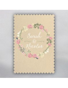 Timbre Mariage Couronne de...