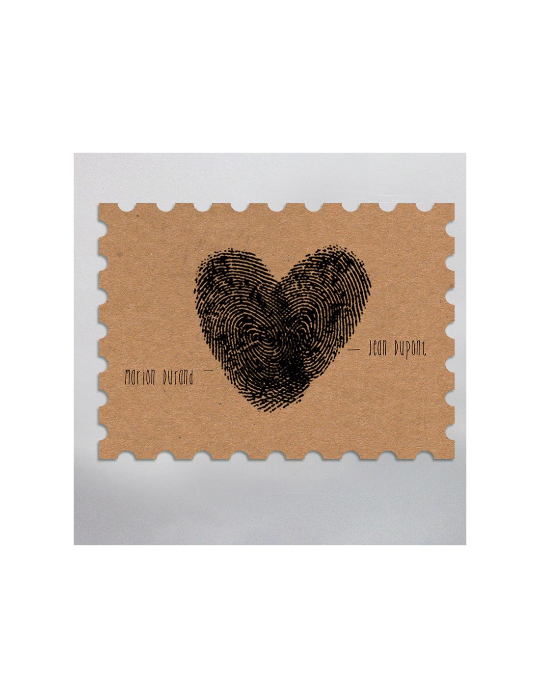 Un Timbre Pour Vos Faire Part De Mariage Personnalisee Avec Un Coeur