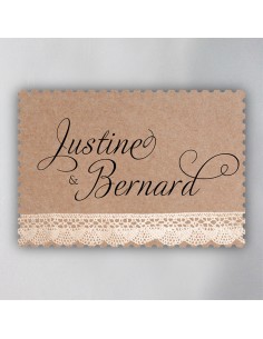 Timbre Mariage dentelle...