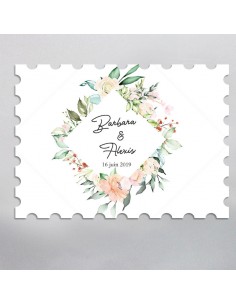 Timbre Mariage losange...