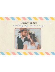 Timbre Mariage Billet Avion... 2
