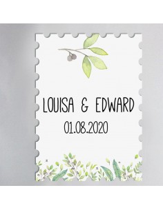 Timbre Mariage Verdure -...