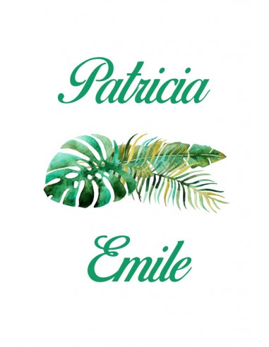 Timbre Mariage Exotique Chic