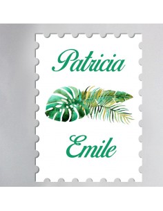 Timbre Mariage Exotique Chic