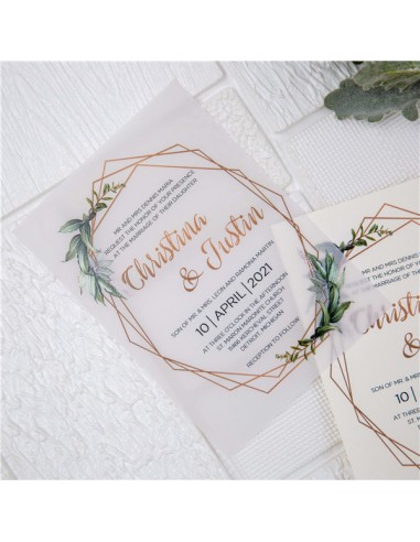 Pack Faire-part Mariage Calque Nature...