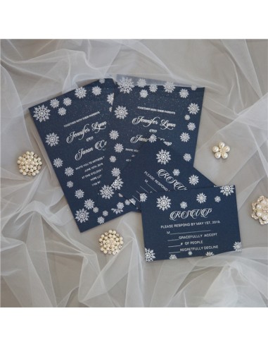 Pack Faire-part Mariage Calque Hiver...