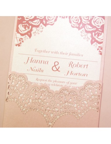 Pochette faire-part mariage Raffinée...