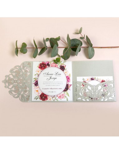 Pack Faire-part Mariage Pocket folder...