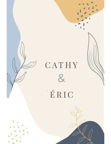 Timbre Mariage Minimaliste