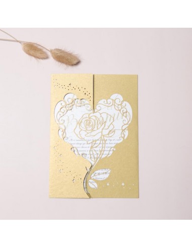 Pack Faire-part Mariage Rose de Belle...