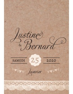 Etiquette Mariage dentelle... 2