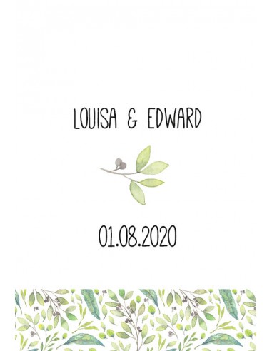 Etiquette Mariage Verdure - Louisa