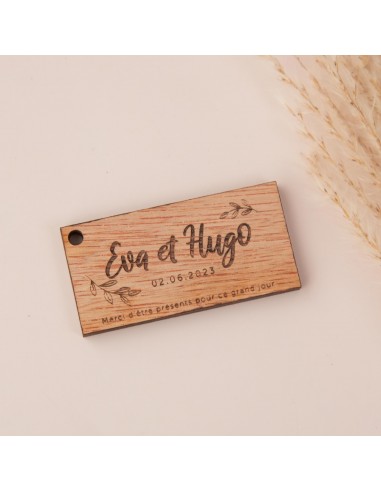Etiquette personnalisée gravée Bois