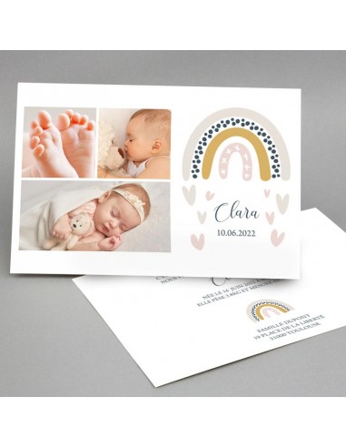 Pack Faire-part Naissance Arc en ciel...