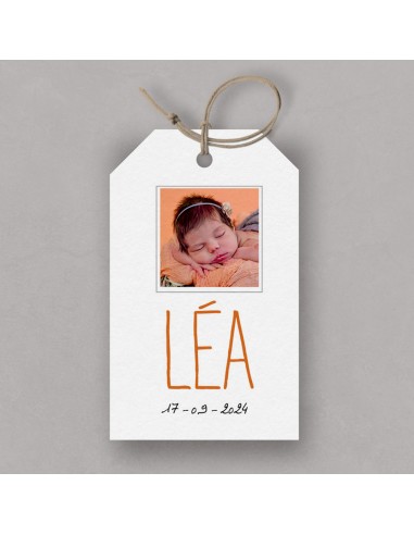 Etiquette Naissance Cigogne - Léa Etiquette Naissance Cigogne - Léa