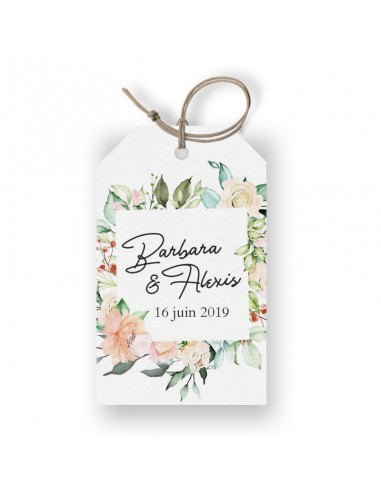 Pack Etiquette Mariage losange floral...