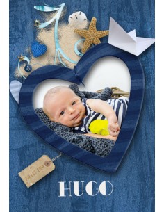 Etiquette naissance Mer - Hugo 2