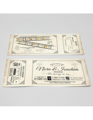 Pack Faire-part Mariage Ticket de...