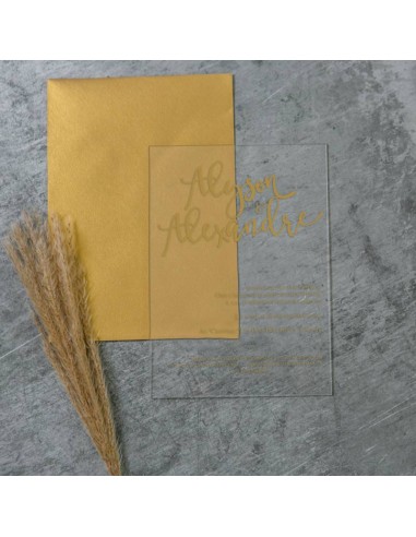 Pack Faire-part Mariage Plexiglass...