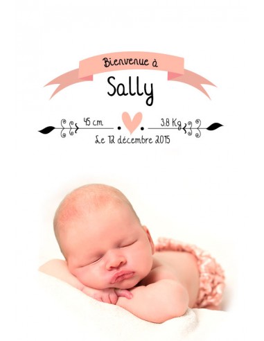 Étiquette naissance Princesse - Sally