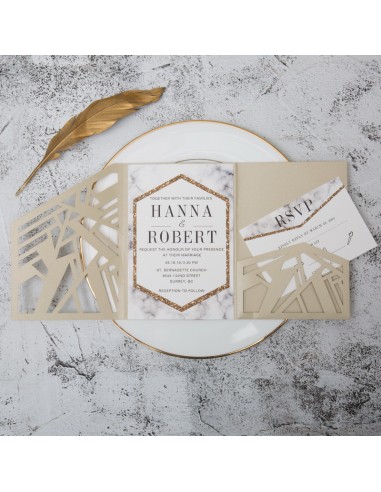 Pack Faire-part Mariage Pocket folder...