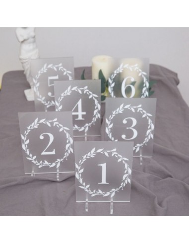 Numéro ou nom de table mariage en...