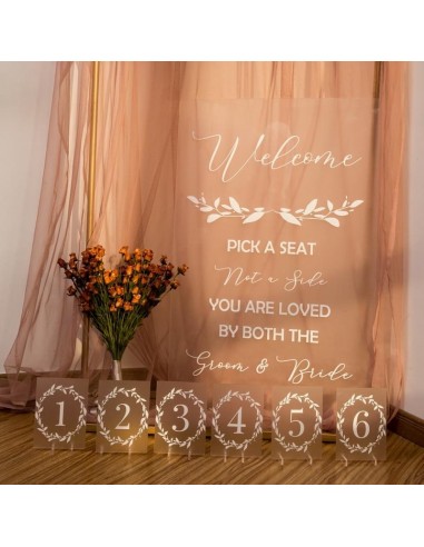 Numéro ou nom de table mariage en...